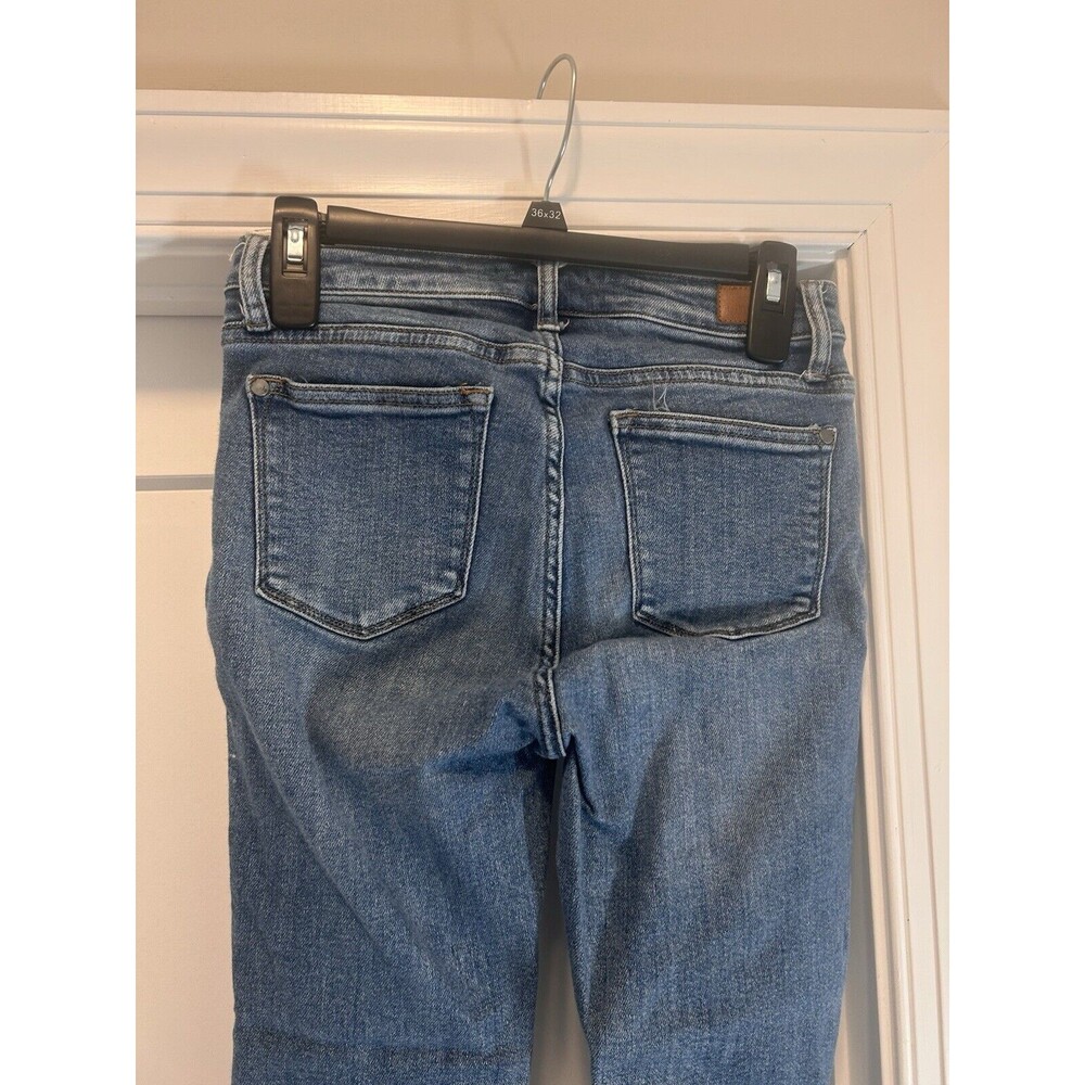 JUDY BLUE SKINNY FIT Womens Size 3/26 High Rise Stretch Raw Hem Distressed Jeans - Picture 6 of 7